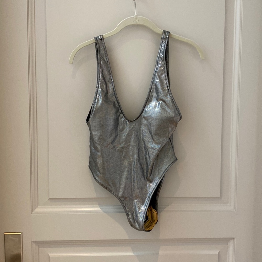 Metallic bodysuit/swimsuit  size small